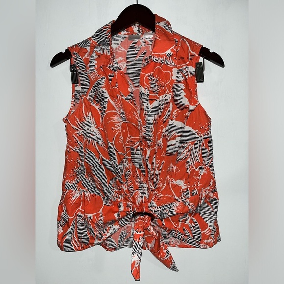 Emma James Women’s Sleeveless Tropical Print‎ Blouse Size 8 - Picture 1 of 8